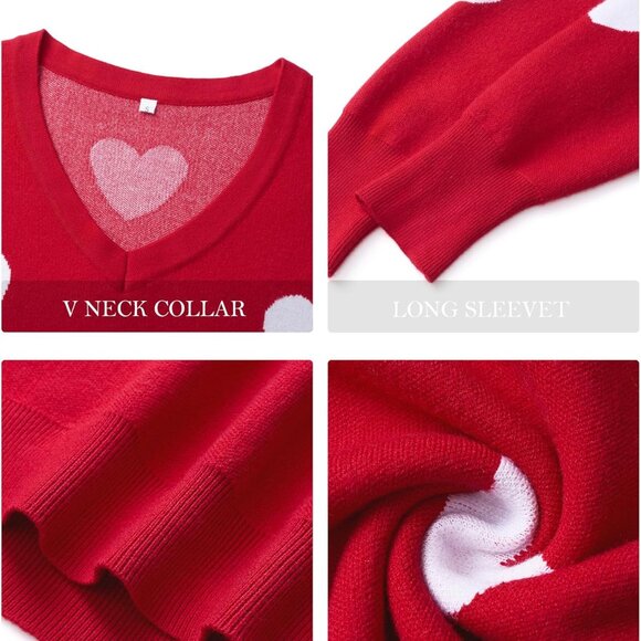 Womens V Neck Sweater Lightweight Kniitted Pulover Tops Long Sleeve Thin Ribbed - Picture 4 of 4